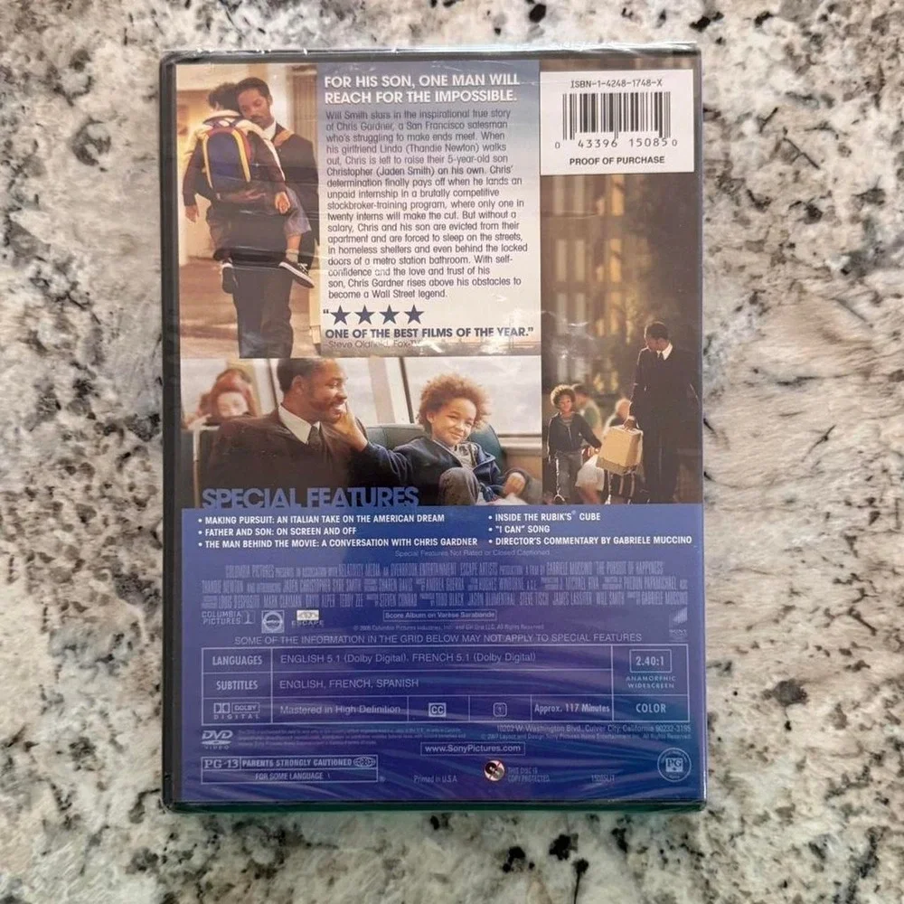 The Pursuit of Happiness DVD - Sealed will smith
